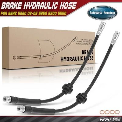 2x Manguera hidráulica de freno delantera izquierda y derecha para Mercedes-Benz E320 E350 E500 E550 Foto 1 de 4