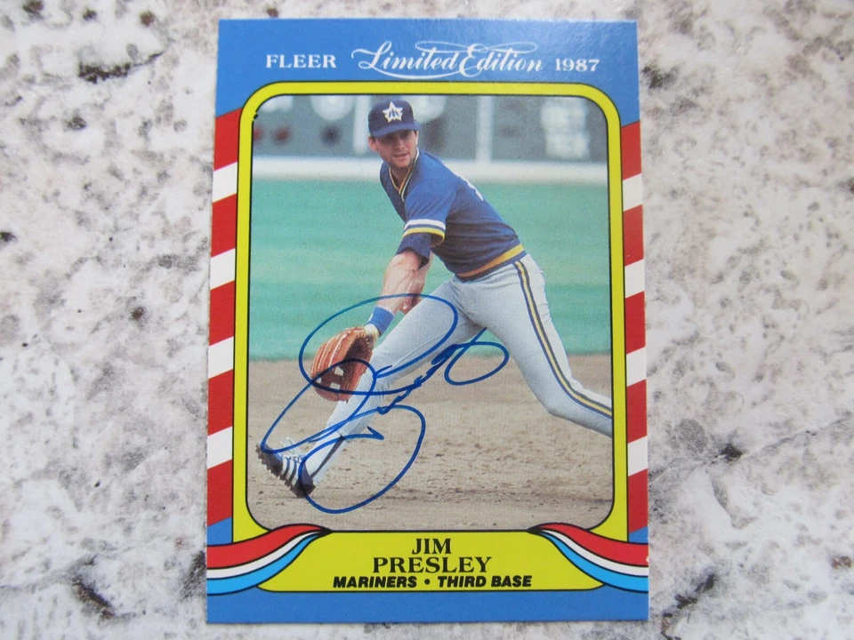 Mariners Jim Presley Signed Autographed 1987 Fleer Limited Edition Mint - Image 1 of 1