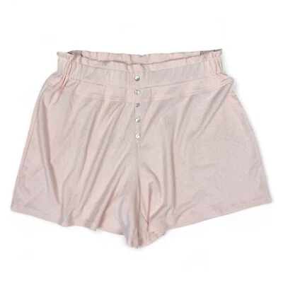 Pantalones Cortos Cato EST 1946 Pull On Para Mujer Talla 14/16W Rosa Coral Claro Cintura Elástica Foto 1 de 4