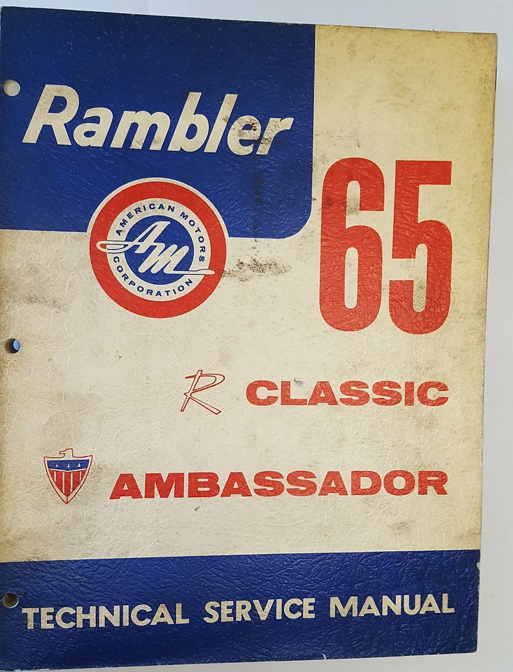 Manuale Officina / Shop Manuale AMC Rambler Classic & Ambasciatore 1965 - Immagine 1 di 1