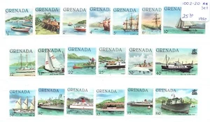 1980 Granada Sc# 1002-20 - Barcos, barcos y embarcaciones MNH conjunto de sellos postales Cv $25,30 - Imagen 1 de 1