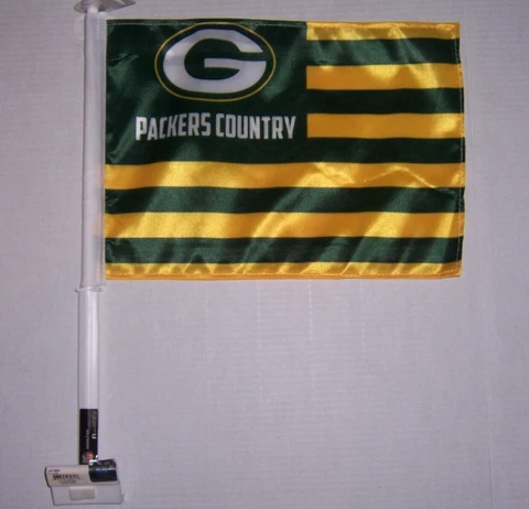 GREEN BAY Packers COUNTRY nation 11X14 CAR flag GENUINE NFL Licensed US seller Cover