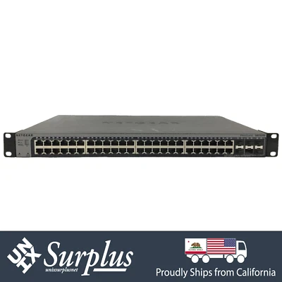 48 Port Gigabit RJ45 Netgear Pro Stackable Ethernet Switch 1x PSU | 6x 10GB SFP+ - Image 1 of 4