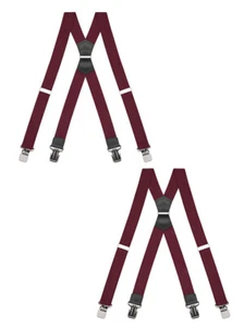 Buyless Fashion Heavy Duty 2 Pack Suspender Men Adjustable Straps X Strong Clips - Picture 1 of 91