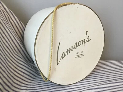 Caja Sombrero Cartón MCM De Colección LAMSON’S TOLEDO OHIO 11X7 Publicidad Exhibición Usada Foto 1 de 4