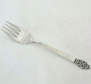 Oneida Stainless Nordic Crown 1 Salad Fork Flatware Floral Tip Vtg 1973 - Picture 1 of 6