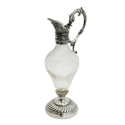 WMF Germany Silverplate Mounted Glass Ewer c1900 - Image 1 of 4