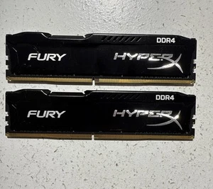 Kingston HYPERX FURY 16GB (2 x 8GB) DDR4-2133 PC4 Desktop Memory HX421C14FBK2/16 - Picture 1 of 3