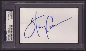 Harry Carson Index Card Autograph PSA/DNA Authentic / Slabbed Giants Auto HOF - Picture 1 of 2