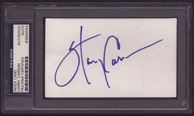 Harry Carson Index Card Autograph PSA/DNA Authentic / Slabbed Giants Auto HOF - Image 1 of 2