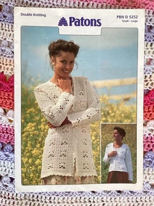 Ladies Patons Dk Cardigan Crochet Pattern. Used PBN D 5252 - Picture 1 of 1