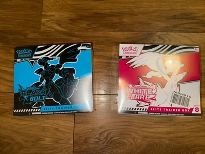 Pokémon TCG Set of 2 Black Bolt & White Flare Elite Trainer Box ETB New & Sealed - Image 1 of 3