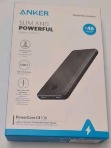 Anker Powerbank PowerCore 10K 10000mAh batteria esterna 3 porte USB per iPhone/Andr - Foto 1 di 10
