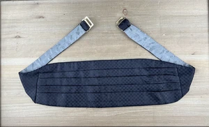 ROBERT TALBOTT All Silk Cummerbund Designer Black Checker Design W5,5 x L41 USA - Foto 1 di 6