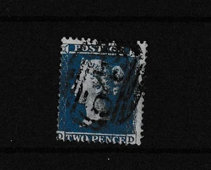 GB QV 1854 2d Blue LC p14 SG34 Plate 5 Fine Used BP14819 - Picture 1 of 1