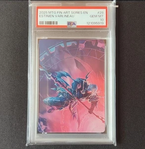 PSA 10 MAGIC THE GATHERING FINAL FANTASY ART SERIES 28 ESTINIEN VARLINEAU - Picture 1 of 2