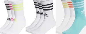 Calcetines ADIDAS Crew NUEVOS Vendedor del Reino Unido Talla 4.5-5.5 6.5-8 8.5-10 Clásicos - Imagen 1 de 3