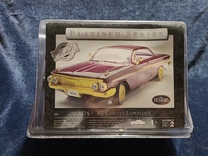 Rare DIECAST METAL MODEL KIT SEALED TESTORS PLATINUM '61 CHEVY LOWRIDER 1:24 - Picture 1 of 4