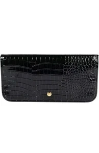 Organizador de viaje Samantha Brown To-Go Croco RFID negro nuevo con etiquetas - Imagen 1 de 1