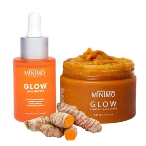 Minimo Skin Essentials Glow on Glow Combo Pack: Glow Turmeric Face Scrub (5 o... - Foto 1 di 6