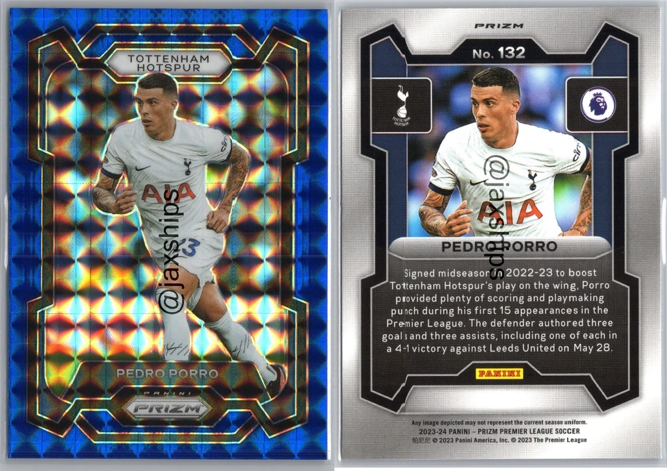 Pedro Porro #132 Blue Mosaic Prizm – 23/24 Panini Prizm Premier League 🔵✨ - Image 1 of 1