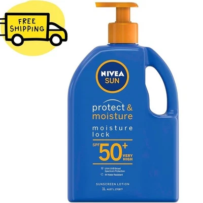 NIVEA SUN Protect & Moisture, Moisture Lock Sunscreen Lotion SPF 50+ 1L - image 1 of 4