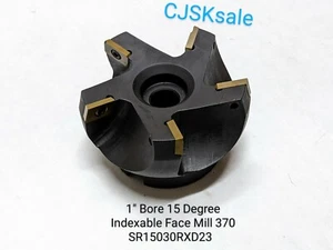 1" Bore 15 Degree Indexable Face Mill 5 Teeth 370 SR15030RXD23 (NEW). - Picture 1 of 12