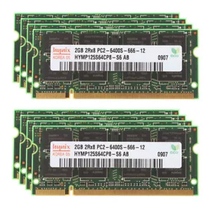 Hynix 10x2GB 2RX8 DDR2 800MHz PC2-6400S 200PIN SO-DIMM Laptop RAM Memory 200Pin - Picture 1 of 7