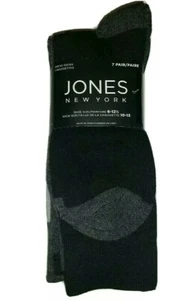 Jones New York Mens Dress Socks 7 Pair Black Gray Shoe Size 6-12.5 New - Picture 1 of 7