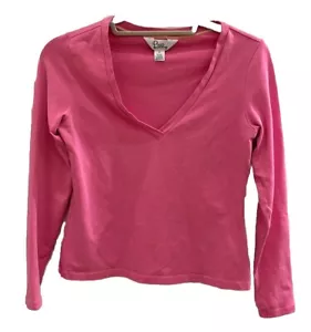 Camiseta Lilly Pulitzer Manga Larga Cuello en V Rosa Pequeña - Imagen 1 de 5