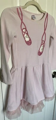 GYMBOREE Dress 9, Pink Velour, Winter Ballerina, Sequins, Embroidery, Tulle, 9 - Image 1 of 4