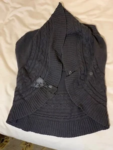 Gymboree sweater Knit Cable cardigan Dark Grey Size M 7-8 - Picture 1 of 4