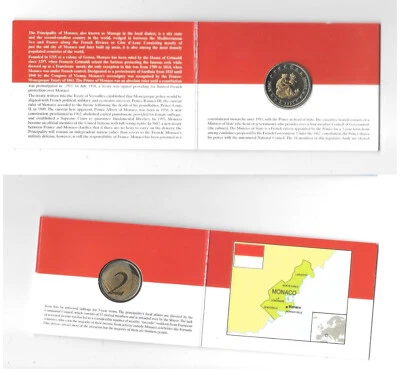 MONACO 2 EURO 2005 UNC Essai Probe Pattern in Folder, Rare. B20 - Image 1 of 4