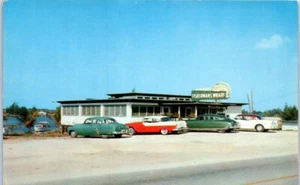FISHERMAN'S WHARF RESTAURANT Venice, Florida FL coches clásicos - Postal - Imagen 1 de 2