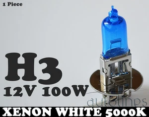 1x H3 12V 100W Xenon White 5000k Halogen Fog Car Headlight Lamp Globes Bulbs HID - Picture 1 of 6