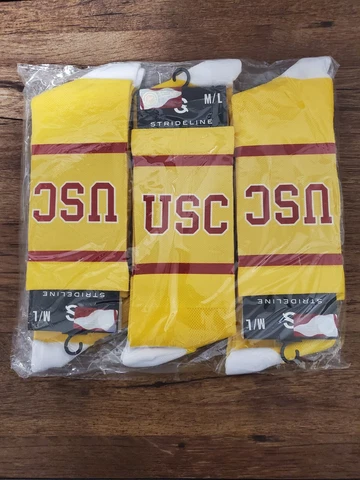 USC Socks University of Southern California Premium Crew Lot of 6 Wholesale Cover