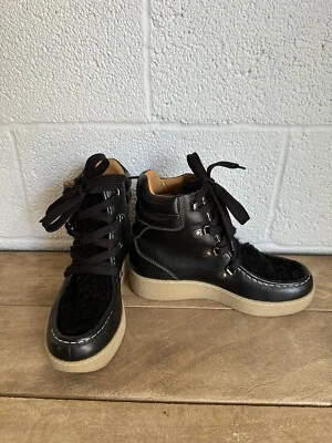 NUEVO Isabel Marant Alpica Piel de Oveja Botines Mujer TALLA 37 Negro Foto 1 de 4