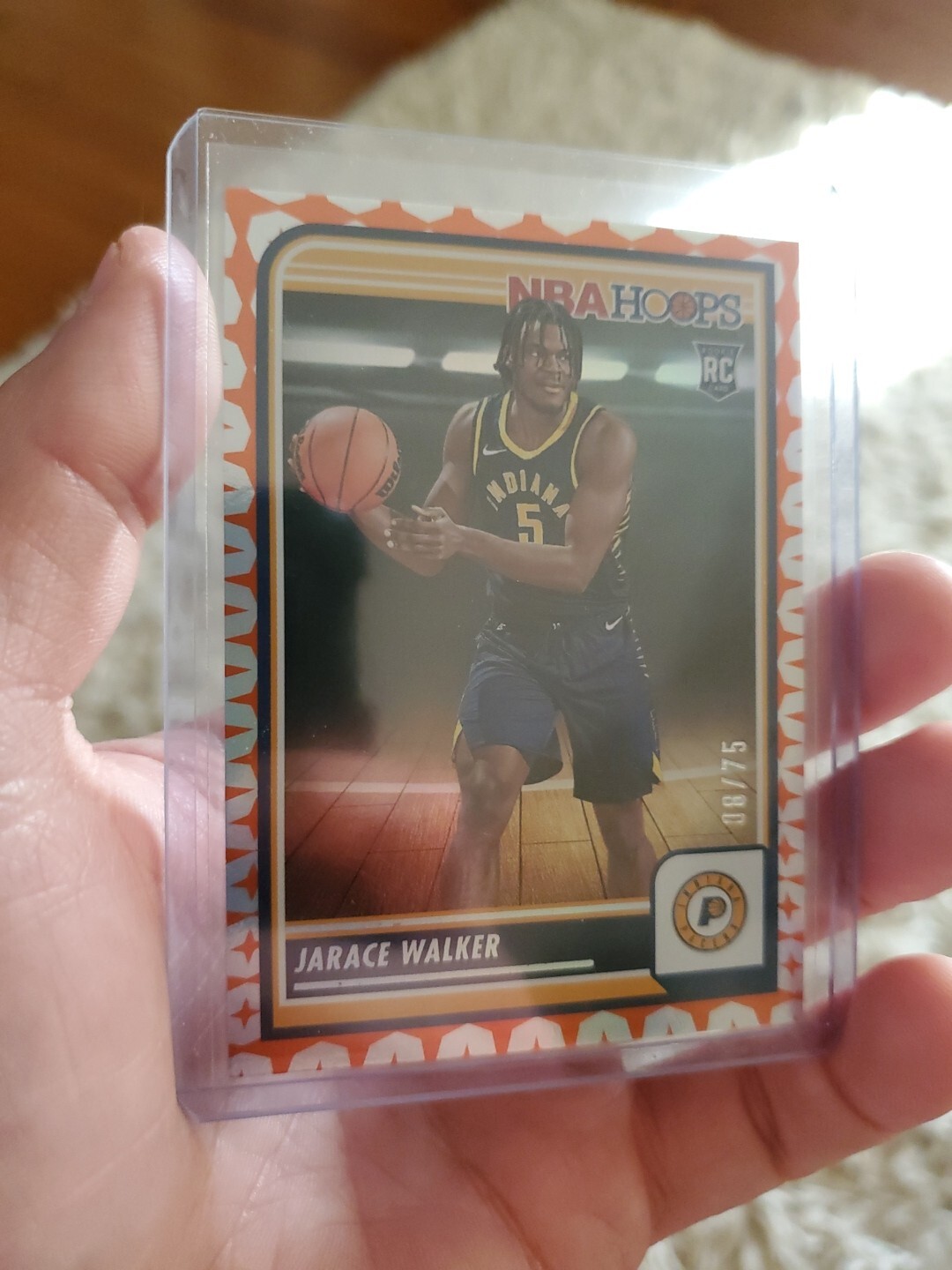 2023-24 PANINI NBA HOOPS JARACE WALKER ROOKIE GRAVITY SP #/75 INDIANA PACERS 251