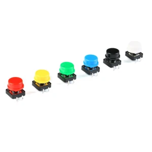 Tappi pulsanti tattili tondi per interruttori a tatto 12mm × 12mm × 7,3mm vari colori - Foto 1 di 8