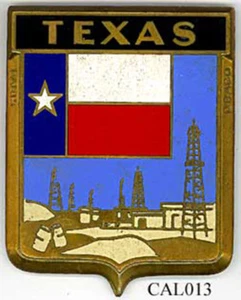 CAL013 - PLAQUE DE CALANDRE AUTO - TEXAS - Foto 1 di 1