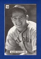 World War 2 Guam: #10 GLENN McQUILLEN, St. Louis Browns | 1975 TCMA postcard A