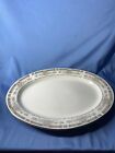 Manchester 4145 Procelain Oval Serving Platter Plate Floral print Made In China
