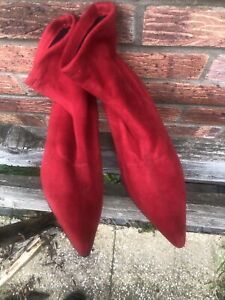 Boden Ladies Size 7/40, Red Suede ankle Boots