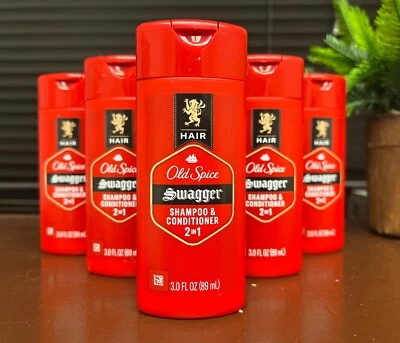 Lot Of 5 Old Spice Swagger 2 In 1 Shampoo & Conditioner Travel Size 3 Fl Oz - Image 1 of 3
