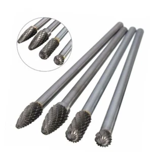 4Pcs 150-160mm Long Reach Rotary Burr Double Cut Tungsten Carbide Bit Tools - Picture 1 of 6