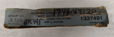 Kit de reparación de carburador Buick Roadmaster 70 Stromberg 1948-49 nuevo de fábrica 1337491 Foto 1 de 2