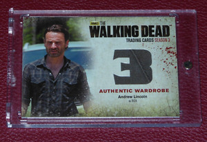 WALKING DEAD Season 3 ANDREW LINCOLN RICK Authentic VARIANT WARDROBE CARD M49
