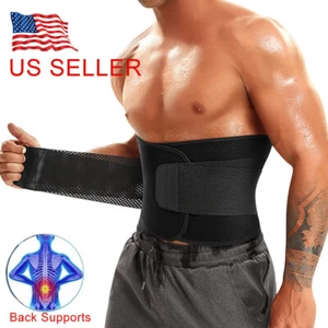 Men's Neoprene Waist Trainer Trimmer Supports Weight Loss Body Shaper Sweat Belt - Picture 1 of 24
