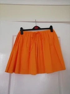 Primark Orange Cotton Lined Mini Skirt Size 8 New With Tag - Picture 1 of 5