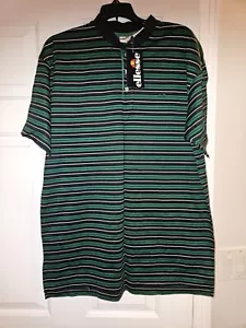 Polo Ellesse uomo verde blu bianco righe tennis golf MEDIA NUOVA vintage - Foto 1 di 6